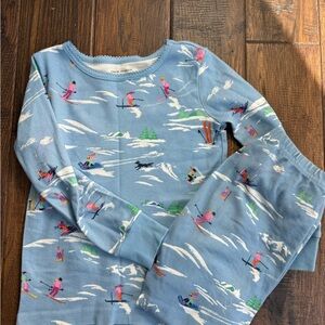 Janie and Jack Blue Ski Print Kids Pajamas